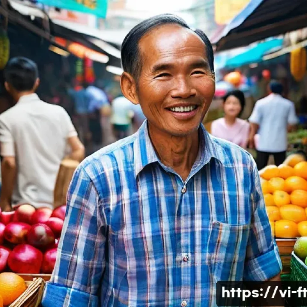 자아 한계 확장을 위한 커뮤니케이션 기술 - **Prompt: Active Listening in Ben Thanh Market**
A vibrant, realistic photographic image of a bu...